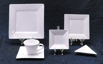Square White China