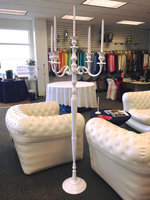 70" White Floor Candelabra